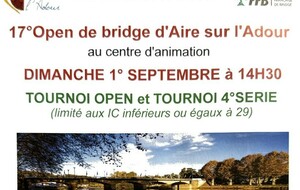 17ème Open de bridge d'Aire sur l'Adour